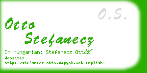 otto stefanecz business card